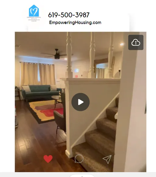 Phone preview of an Empowering Potential home walkthrough