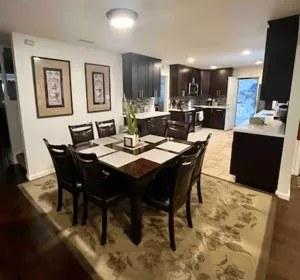 Dining area in the women’s recovery home